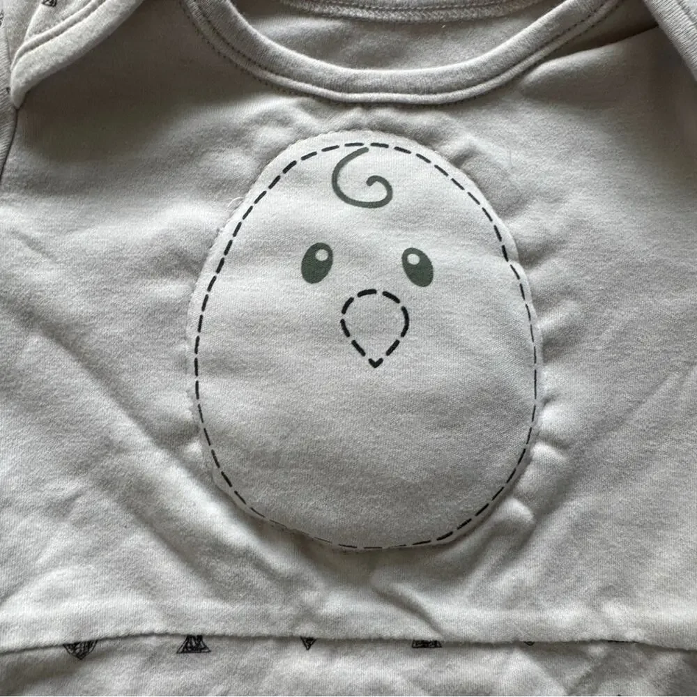Nested Beans Zen Footie Classic and Zen Bodysuit Gently Weighted Size 6-12 M